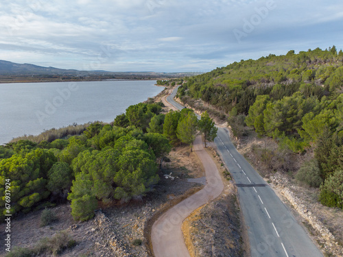 Piste cyclable entre Leucate et la franqui (11370) , Aude , France photo