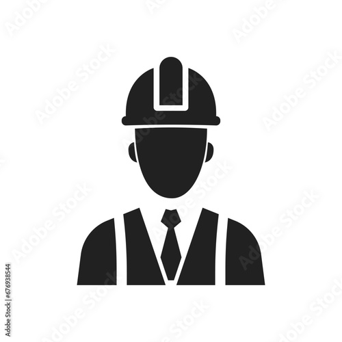 Construction engineer. Service Engineer Icon. Architect. Vector illustration