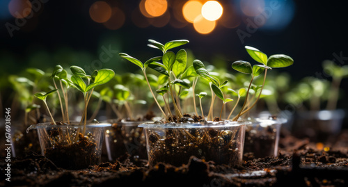 A Lush Garden in Miniature Cups photo