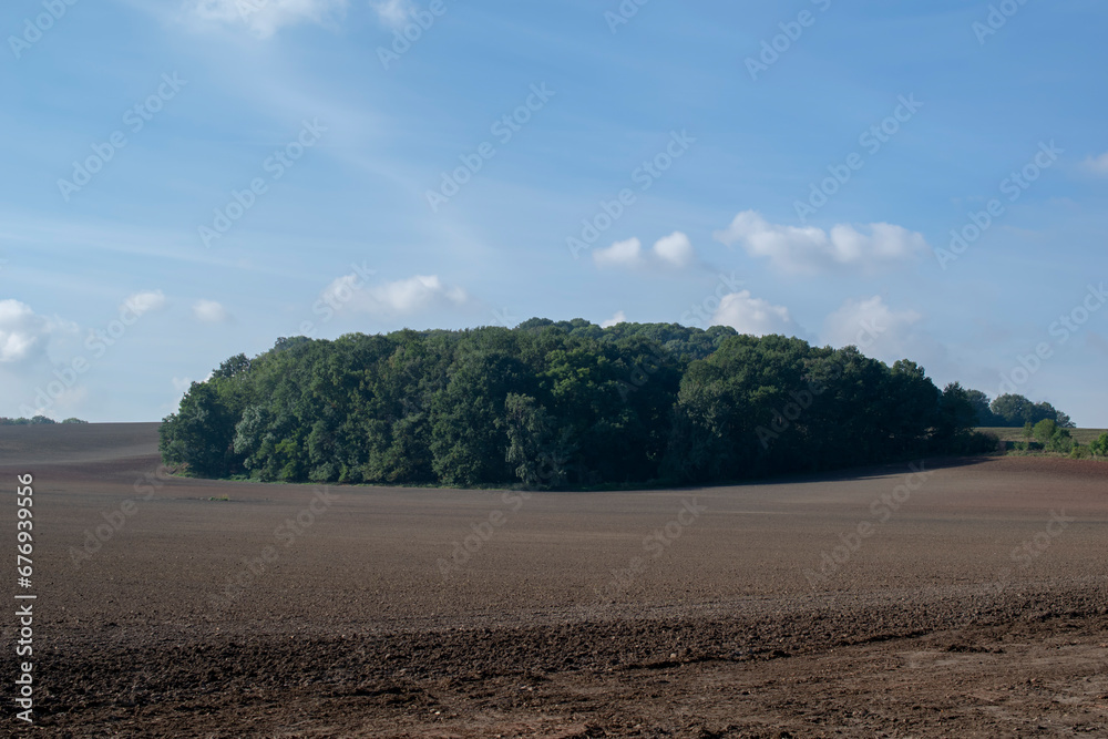 landscape of agricultural fields on a clear autumn day landscape of agricultural fields on a clear autumn day