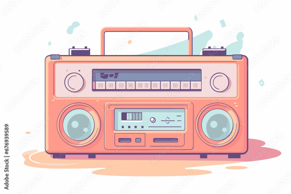 Fototapeta premium An old radio from the 80s