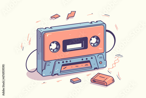 Vintage casette tape from the 80s