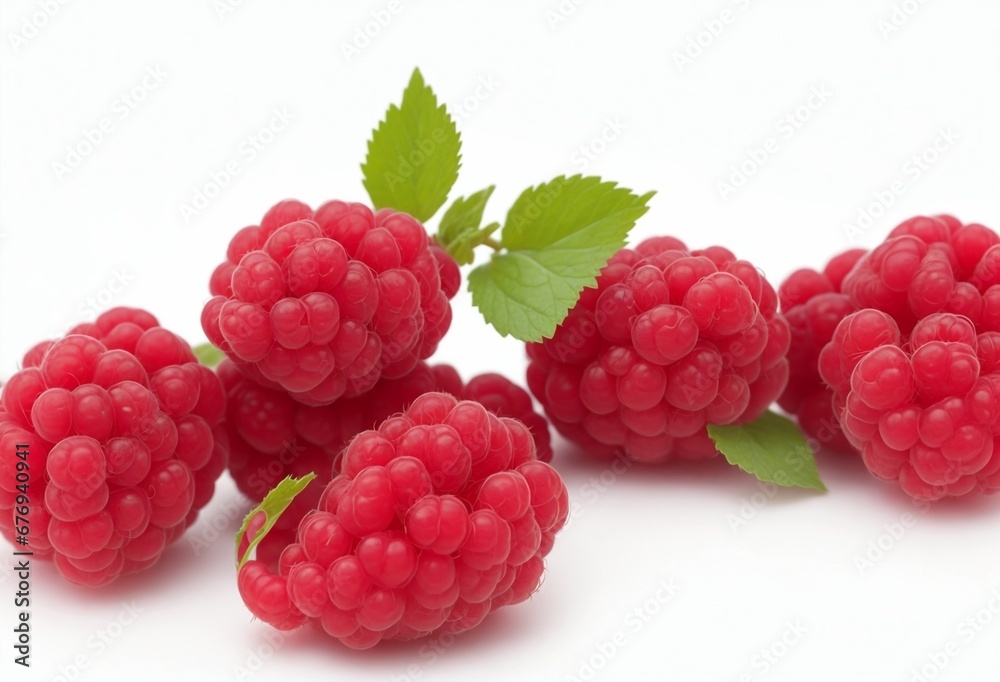 raspberry on white background raspberry on white background