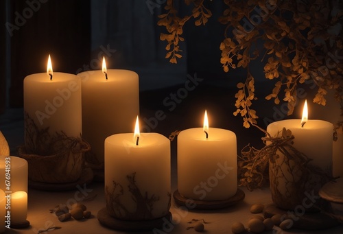 candles on the table