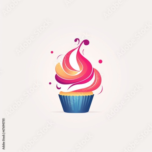 Beautiful delicious dessert with aromatic glaze and fresh berries on a light background. Suitable for advertising and company logo