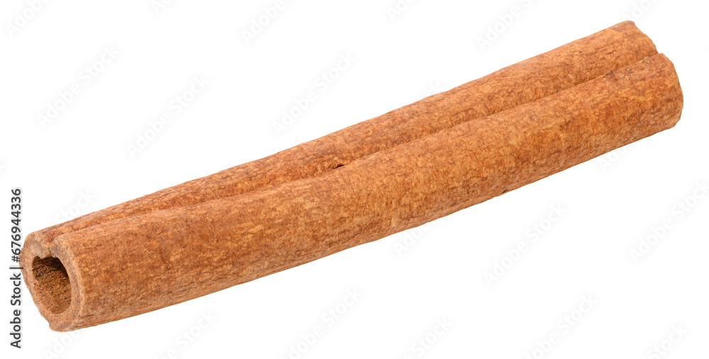 Brown cinnamon stick on white background, spice Brown cinnamon stick on white background, spice