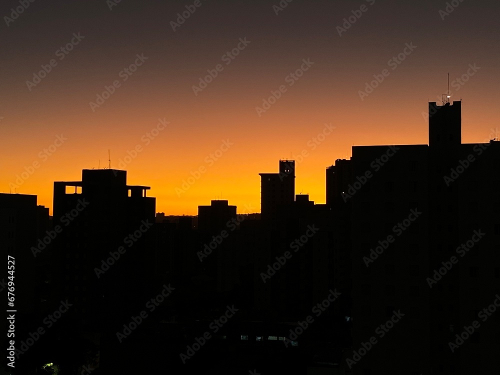 Sunrise on a summer day in Santo André, São Paulo - Brazil