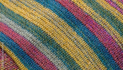 Colourful, knitted fabric