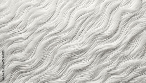 Elegant monochromatic white seamless wave texture pattern background for design and decoration
