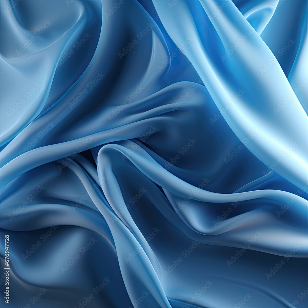 Obraz premium Blue silk background