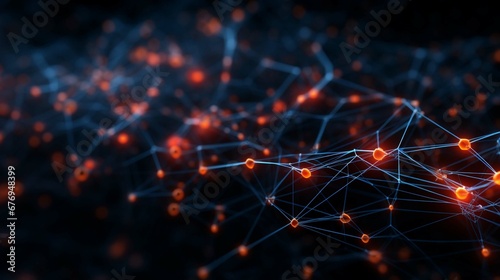 AI Neural Nets. Futuristic Background of Artificial Intelligence Neural Networks. Black Background. photography   10   8k  8k render 