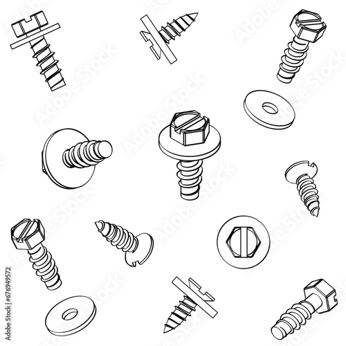 bolt self-tapping screw screw nut washer