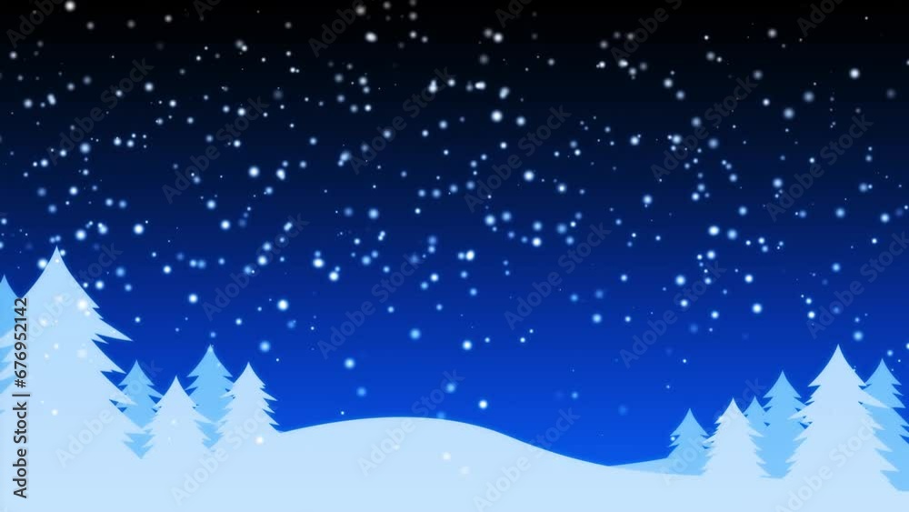 snow forest loop background material snow forest loop background material