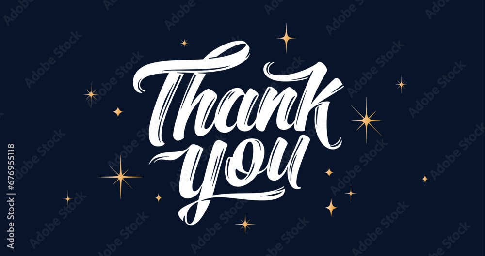 Thank You. Hand lettering Thank You for holiday Thanksgiving Day, vintage graphic, banner, poster, greeting card calligraphy thank you, postcard for holiday Thanksgiving Day. Vector Illustration Thank You. Hand lettering Thank You for holiday Thanksgiving Day, vintage graphic, banner, poster, greeting card calligraphy thank you, postcard for holiday Thanksgiving Day. Vector Illustration