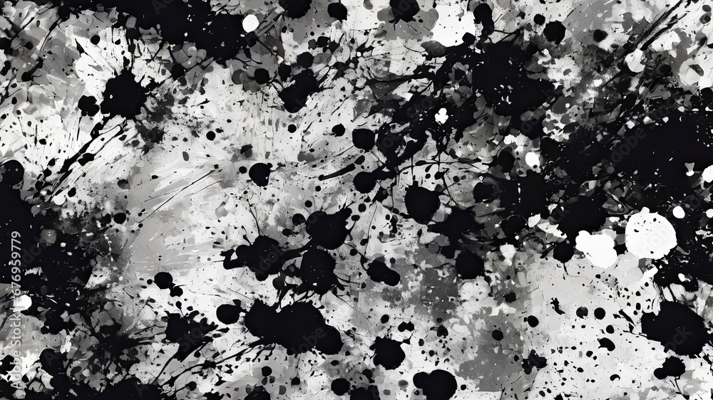 A chaotic, abstract pattern of splattered paint and distressed textures A chaotic, abstract pattern of splattered paint and distressed textures