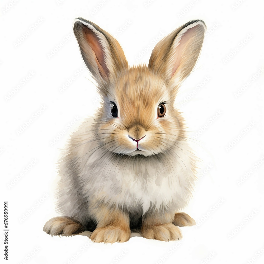 Obraz premium white rabbit isolated on white