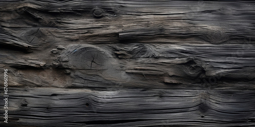 木材の茶色や黒色の壁の板パネルのテクスチャの背景画像　timber wood brown wall plank panel texture background Generative AI