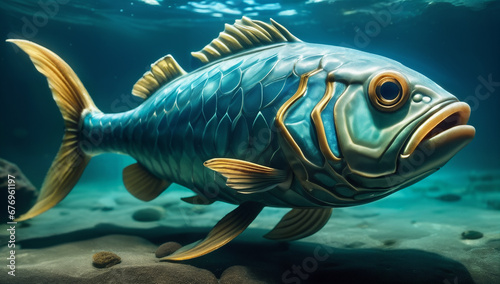 Unusual sea fish underwater