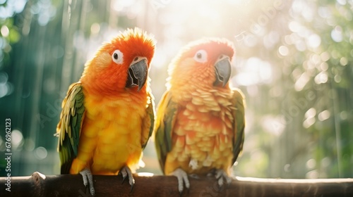 Beautiful multi colored parrots in nature © BraveSpirit
