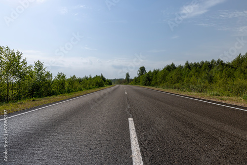 Narrow paved road for cars