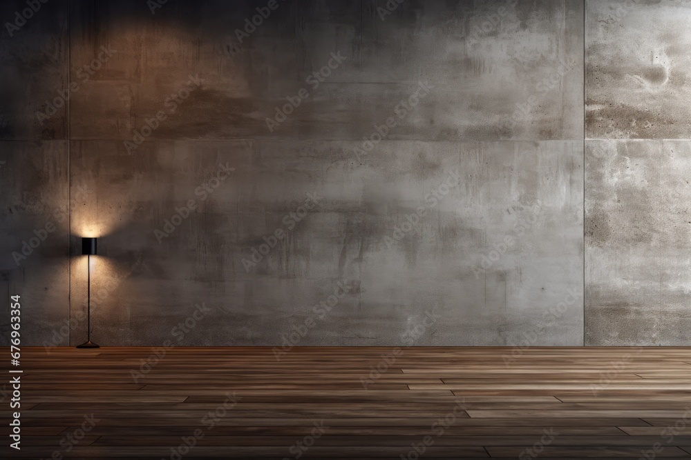 Obraz premium Urban Fusion: Concrete and Wood Wall, a Modern Blend for Stylish Living Spaces