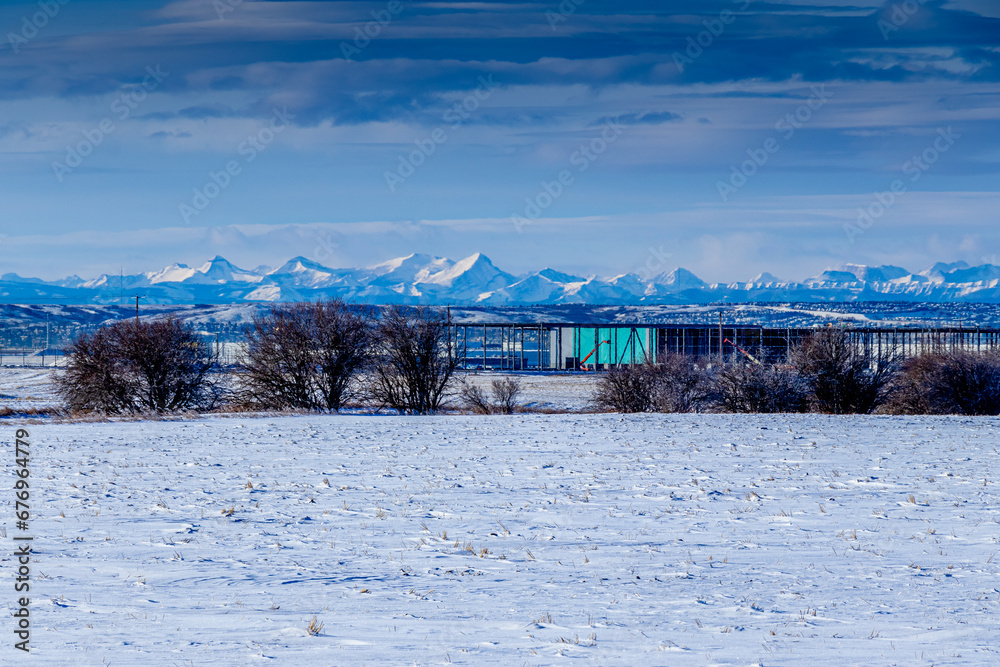 Snowy farmers fields, Rocky View County Alberta Canada Snowy farmers fields, Rocky View County Alberta Canada