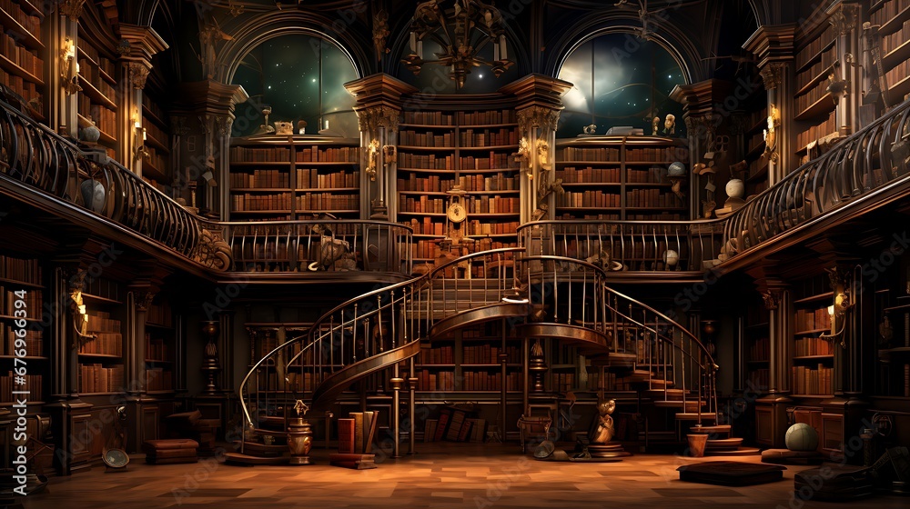 A library with a section for classical literature.