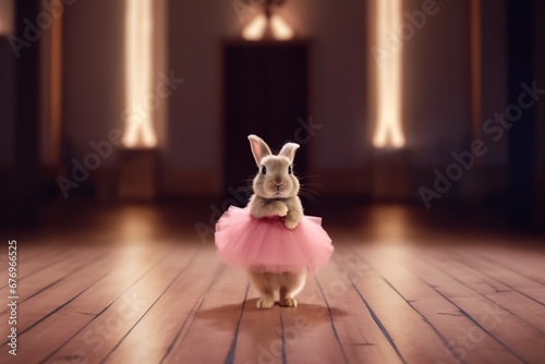 Rabbit with a pink tutu