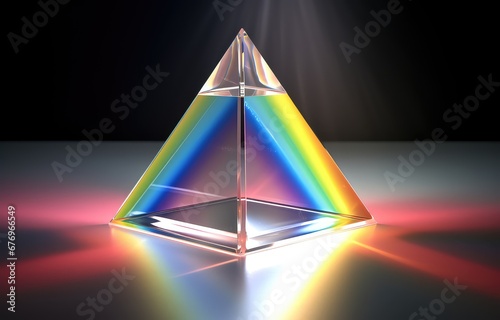 triangular prism rainbow crystal glass effects