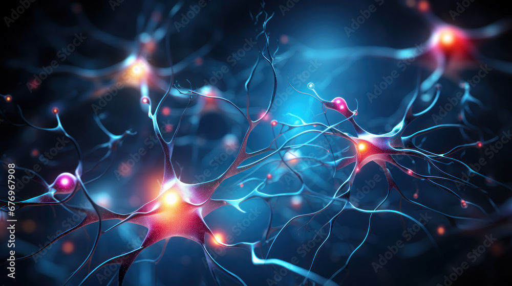 Abstract image of brain cells - process of thinking concept Abstract image of brain cells - process of thinking concept