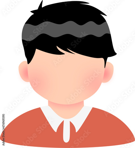 Little boy handsome and cool illustration