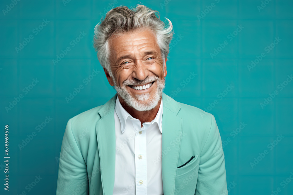 Fototapeta premium portrait of smiling man in suit