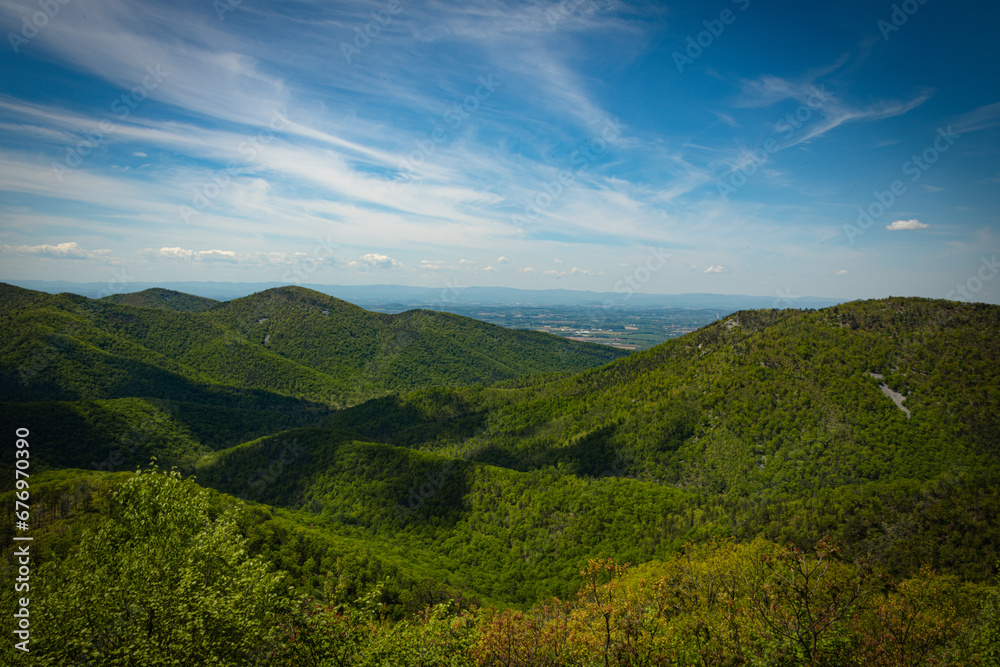 View of the Shenandoah valley from the Rockytop overlook