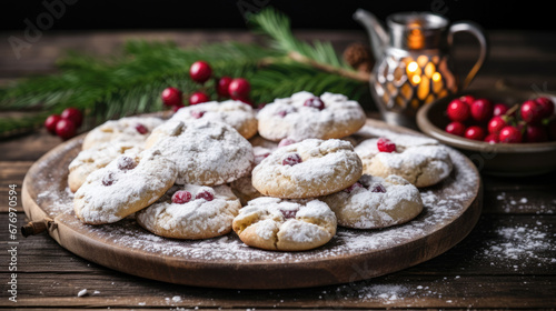 Christmas cookies on a plate. © PixelGallery
