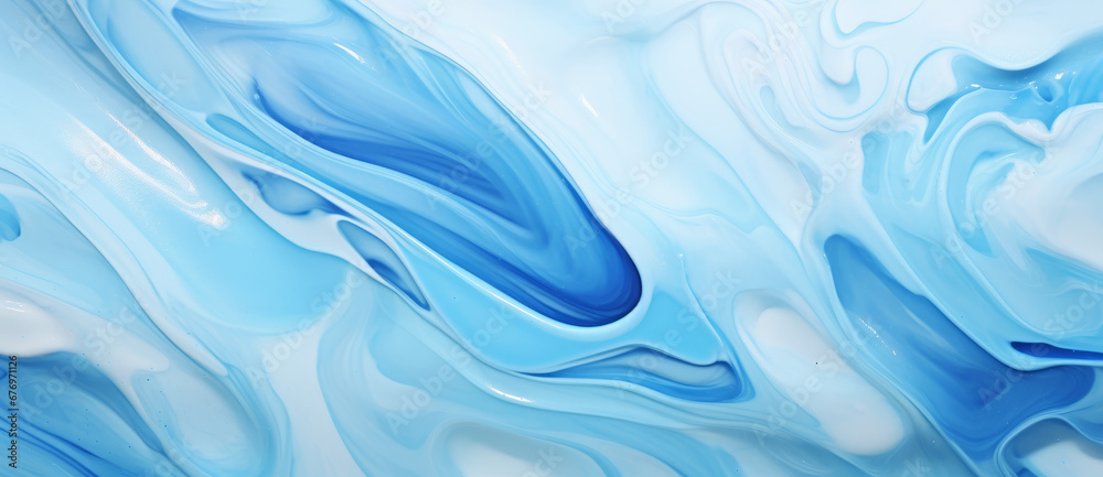 Obraz premium Abstract light blue ribbon background, abstract light blue ribbon computer background, Wave of dots and weave lines. Abstract background. Network connection structure.