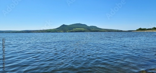 landscape of pálava mountains and nove mlyny reservoirs