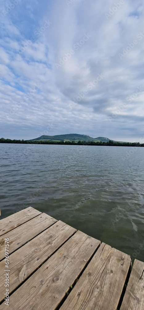 landscape of pálava mountains and nove mlyny reservoirs