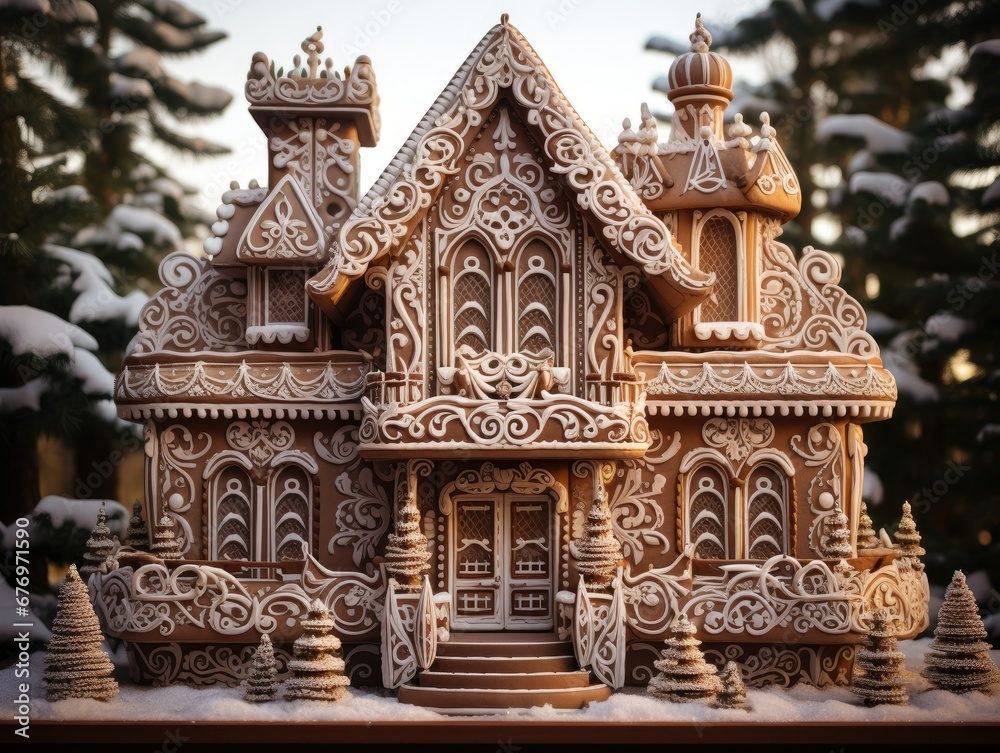 Intricate Gingerbread House