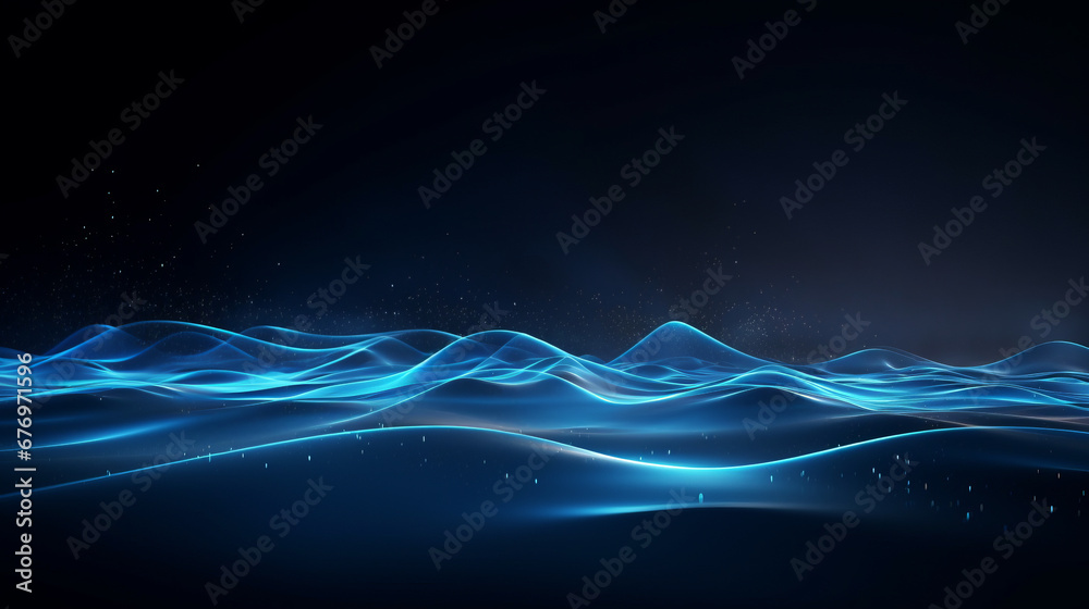 Abstract light blue ribbon background, abstract light blue ribbon computer background, Wave of dots and weave lines. Abstract background. Network connection structure. Abstract light blue ribbon background, abstract light blue ribbon computer background, Wave of dots and weave lines. Abstract background. Network connection structure.