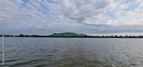 landscape of pálava mountains and nove mlyny reservoirs