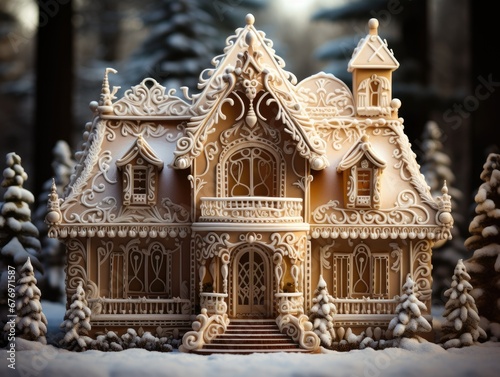 Intricate Gingerbread House