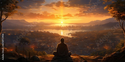 Sunset Hilltop Meditation