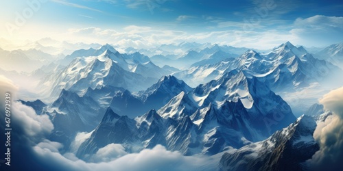 Majestic Mountain Aerial View
