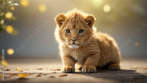 cute small lion cub