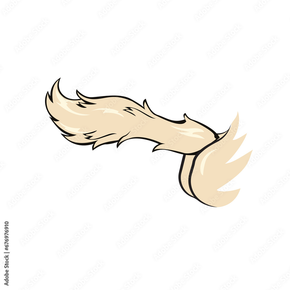 fox tail isolated on white background fox tail isolated on white background