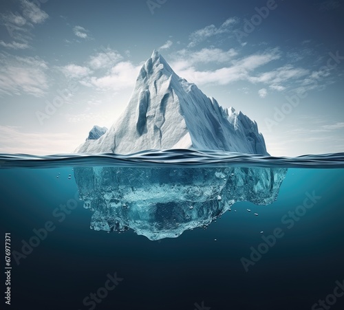 Iceberg in the underwater sea background. © Virtual Art Studio