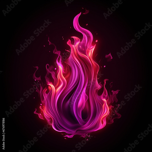 smoky flame in the style of dark pink and light crimson