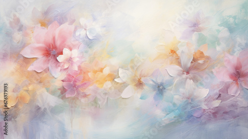 Watercolor floral soft color background, pastel flowers backdrop, card texture template