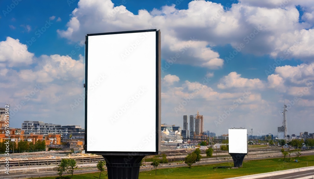 Panneaux Publicitaires Blancs en Ville