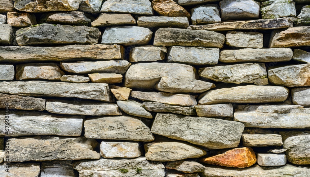 Mur de Pierres Empilées comme Fond Texturé